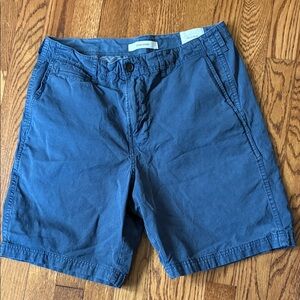 Billy Reid Classic Blue Flat Front Shorts